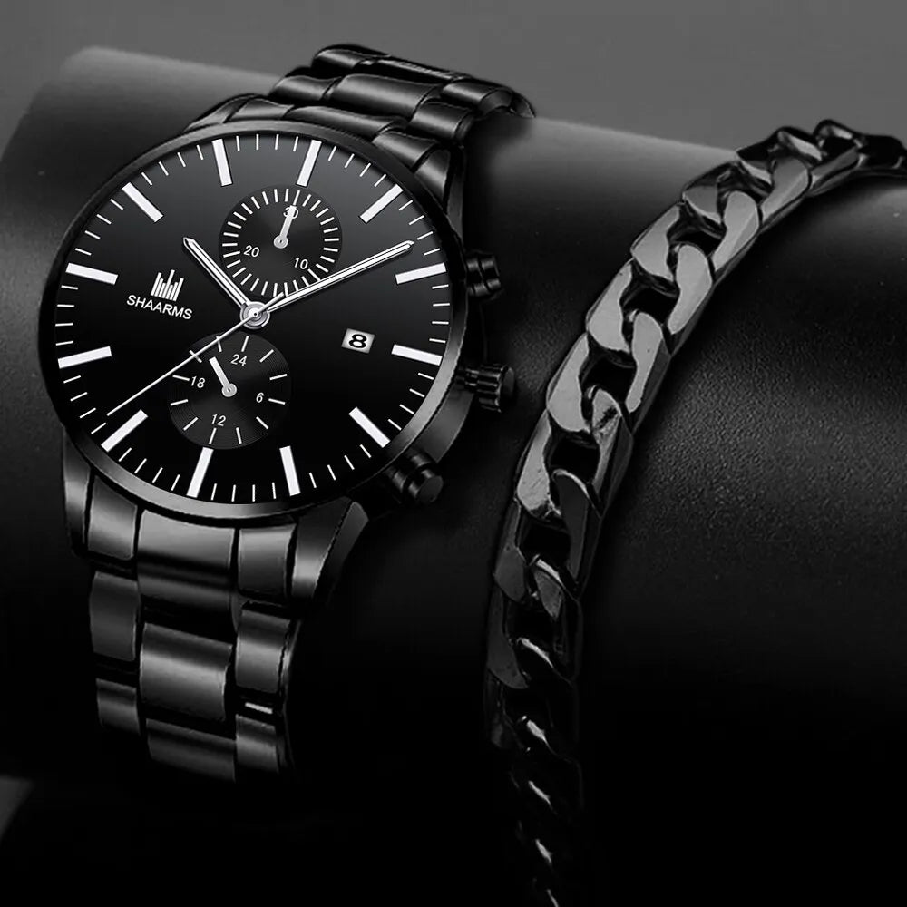 Mens Fashion Quartz Watch W/ Bracelet