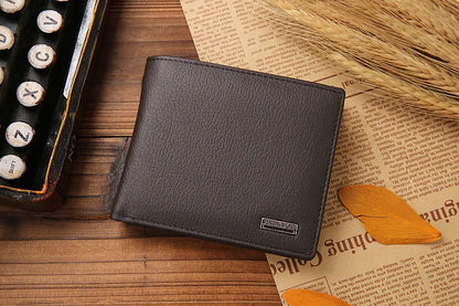 Classic Short Genuine Leather Men Wallet