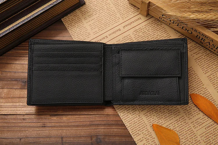 Classic Short Genuine Leather Men Wallet